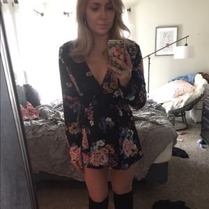 Long Sleeved floral romper